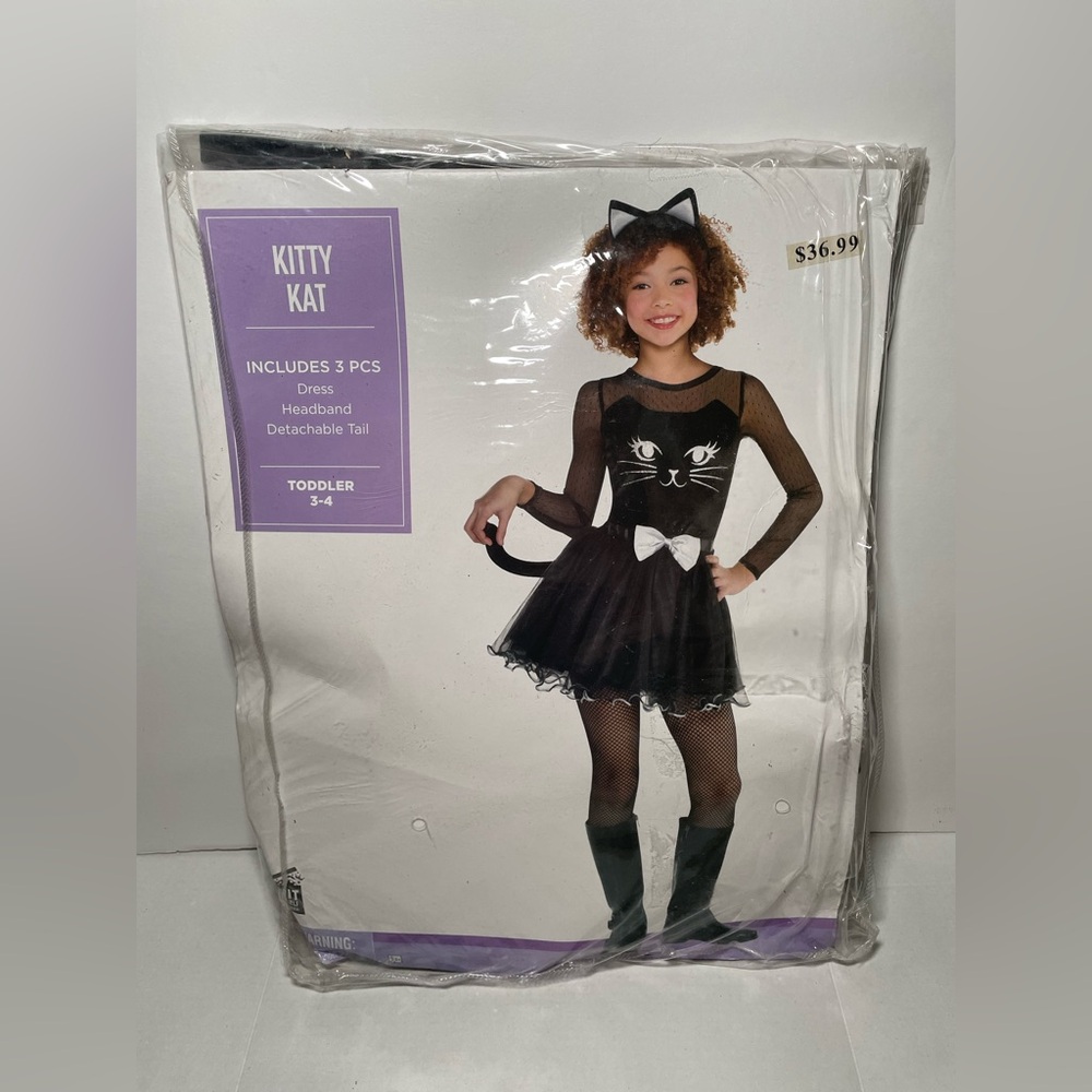 Brand New Kitty Kat Halloween Costume Size Toddler 3T-4T